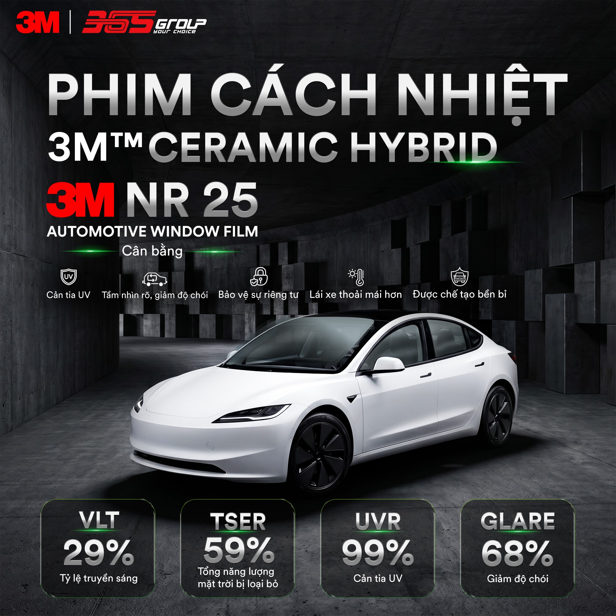 Phim cách nhiệt 3M Ceramic NR 25