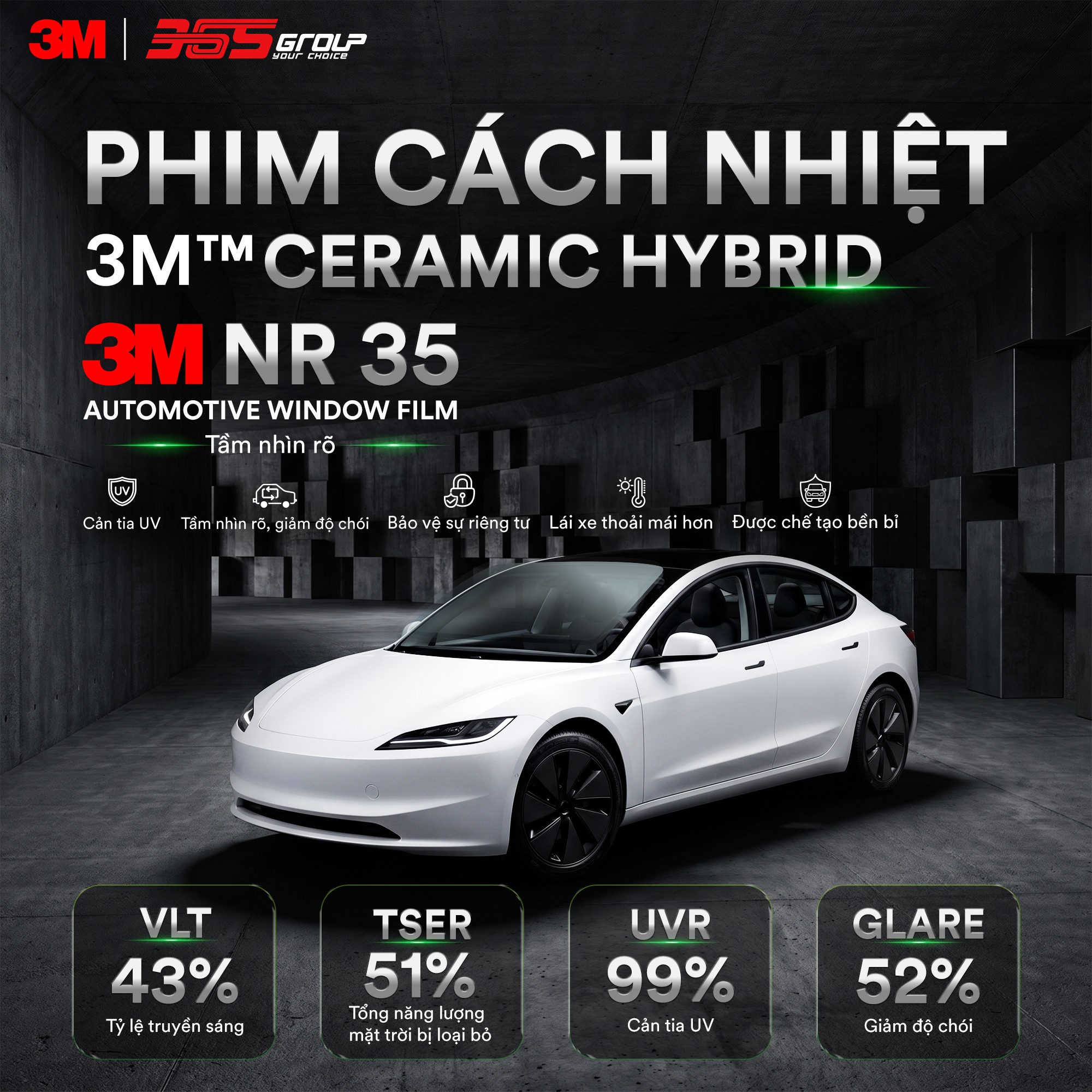 Phim cách nhiệt 3M Ceramic NR 35