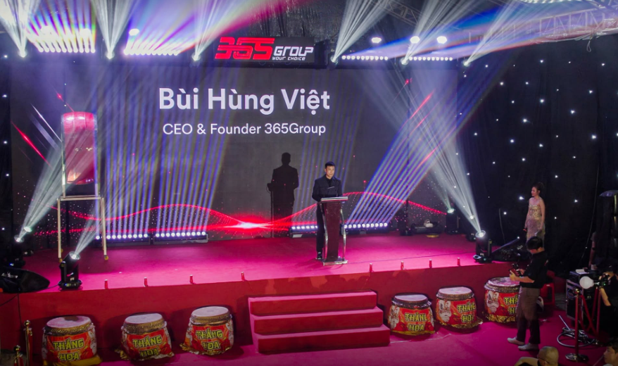 Bùi Hùng Việt phát biểu tại sự kiện 3M Pro Shop của 365 Group