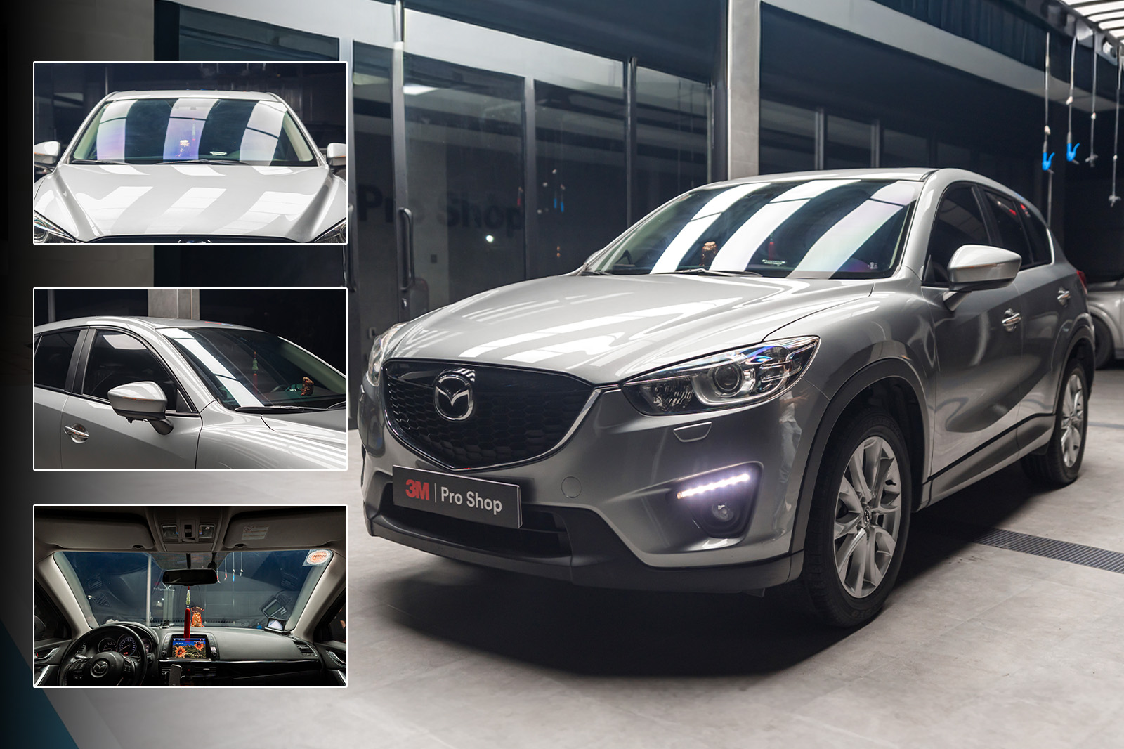 Mazda CX-5 dán phim 3M kính lái CR BLK 50 tại Auto365 3M Pro Shop
