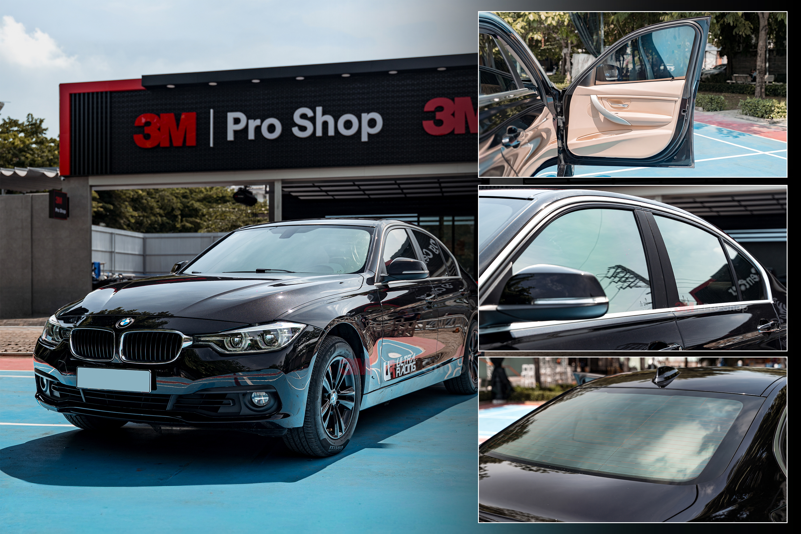 Xe BMW Series 3 dán phim cách nhiệt 3M Ceramic NR tại 3M Pro Shop